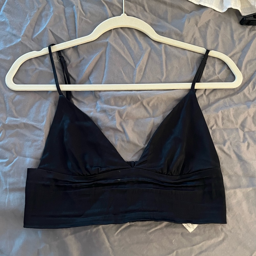 Black Zara crop top